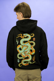 Hoodie Snake Noir