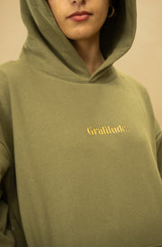 Hoodie Merci les Guides Olive